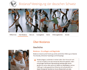 Website Über Biodanza